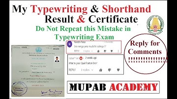 !!!!! My Result & Certificates !!!!! Comments Reply - tndte typewriting exam results February 2020