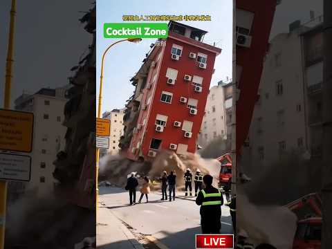 شاهد انهيار منزل في اليابان منزل اليابان دمار سقوط الصين منازل    