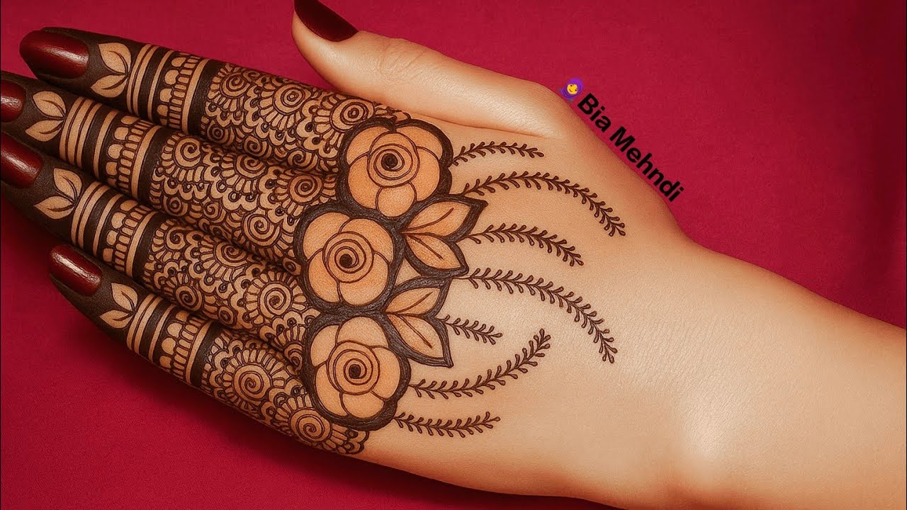 New finger mehndi design | Simple mehndi design | Back hand finger mehndi design | mehandi ka design