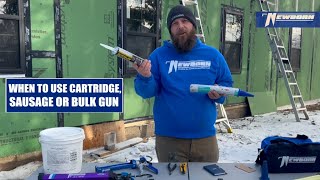 How to Choose Between a Cartridge, Sausage, and Bulk Caulking Gun