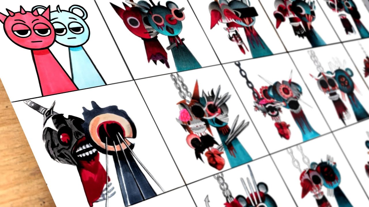 Sky X Raddy Drawing Incredibox Sprunki: Raddy X Sky Phase 1 to Phase 12 / Duo ...