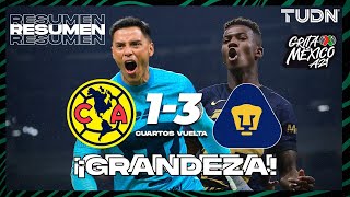 Resumen y goles | América 1-3 Pumas | Grita México AP2021 - Cuartos Vuelta | TUDN