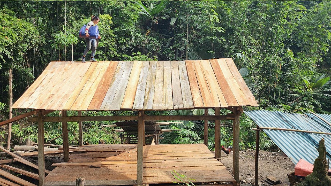 Building a Wooden House Alone in the Wilderness A Quiet, Self ...