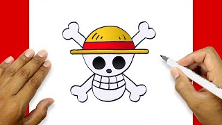 how draw one piece anime logo simple drawing tutorial