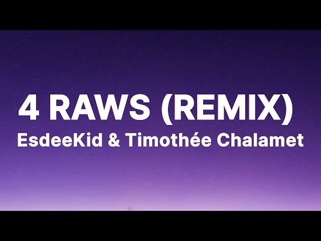 ESDEEKID x TIMOTHÉE CHALAMET -  4 RAWS (REMIX) (Lyrics)