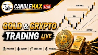 🔴 Forex and crypto Live Trading | 17 june || Price Action @candlehax