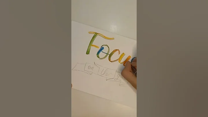 Focus on the good/Calligraphy/Quotes/Colourful/Beautiful/Stars/Camlin/Tombow/Nivisha's Art #shorts