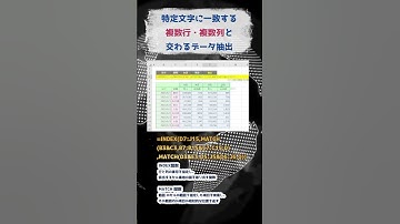 #Excel #複数行複数列の特定文字と交わるデータ抽出#INDEX関数#MATCH関数#shorts