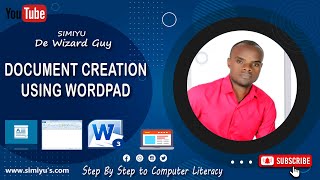 How to create a document with WordPad /document creation.