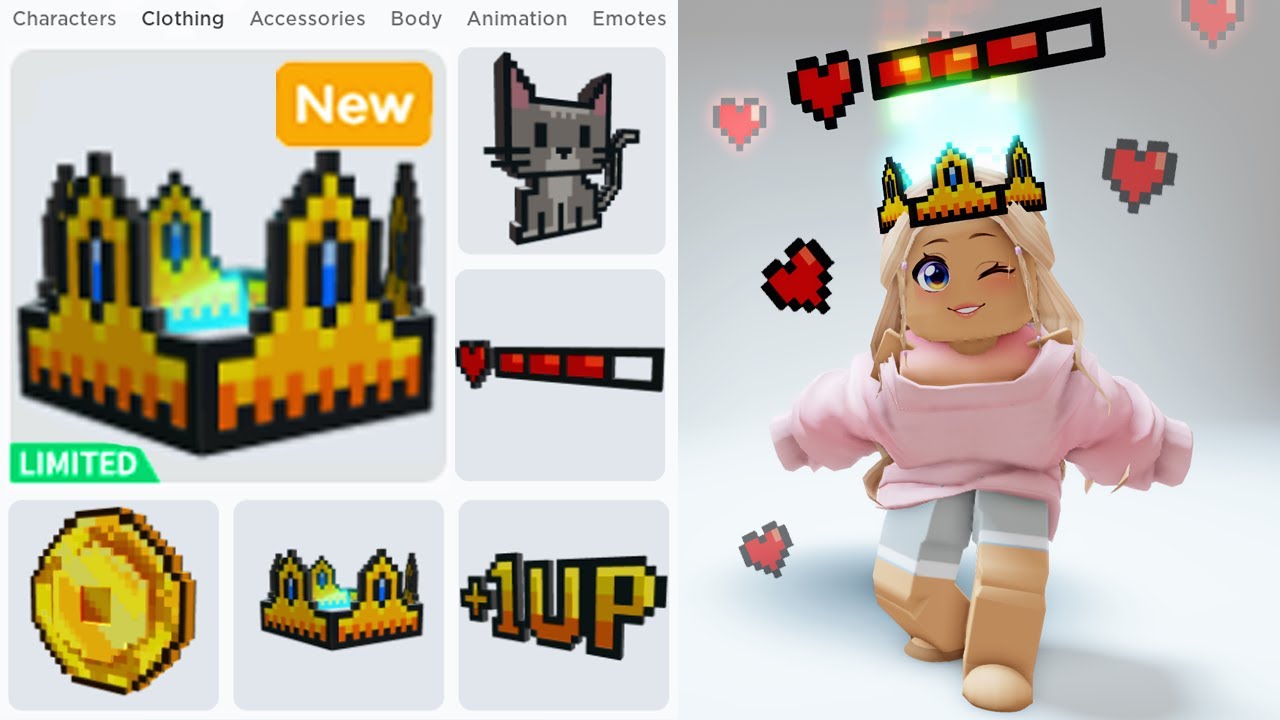 GET THESE 5 NEW 8-BIT ROBLOX ITEMS NOW 😱🤩 *SPECIAL EFFECTS* 