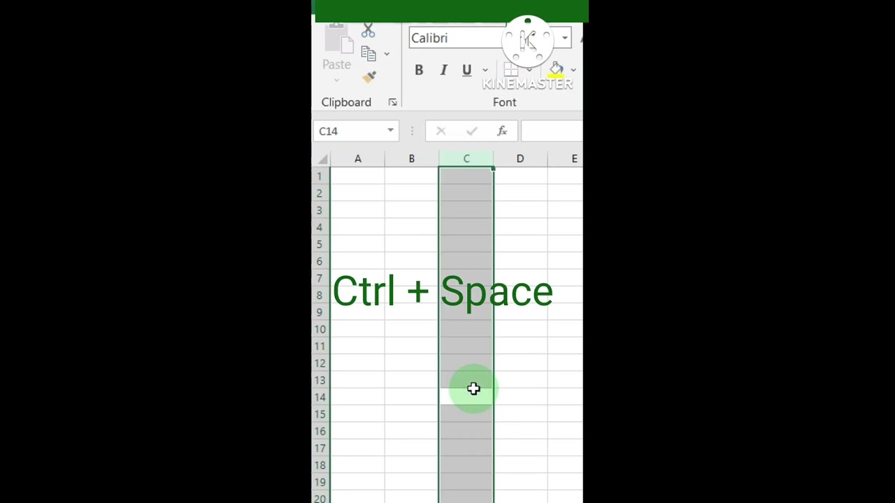 Shortcut Keys To Select Column Row 