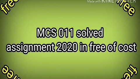 MCS 011 solved assignment 2019-20