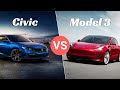 Tesla Model 3 vs Honda Civic - Why 400+ Miles Makes Sense