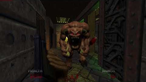 Brutal DOOM 64 Absolution TC Remake demonstration of the first map of The Reckoning Remake