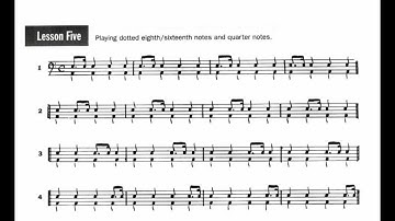 Syncopation by Reed (Lesson 5, Page 12, Number 1 - 10) - Practice with Me! #syncopation #drumset