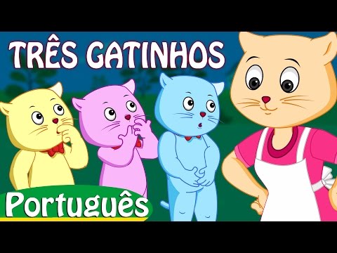 Três Gatinhos (Three Little Kittens) | Canções Para Crianças em Português | ChuChuTV Coleção