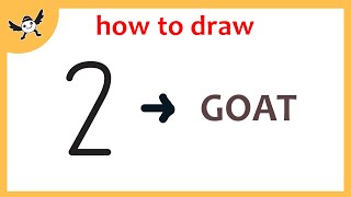 Goat Drawing Simple | How to Draw a Goat from 2 Number
