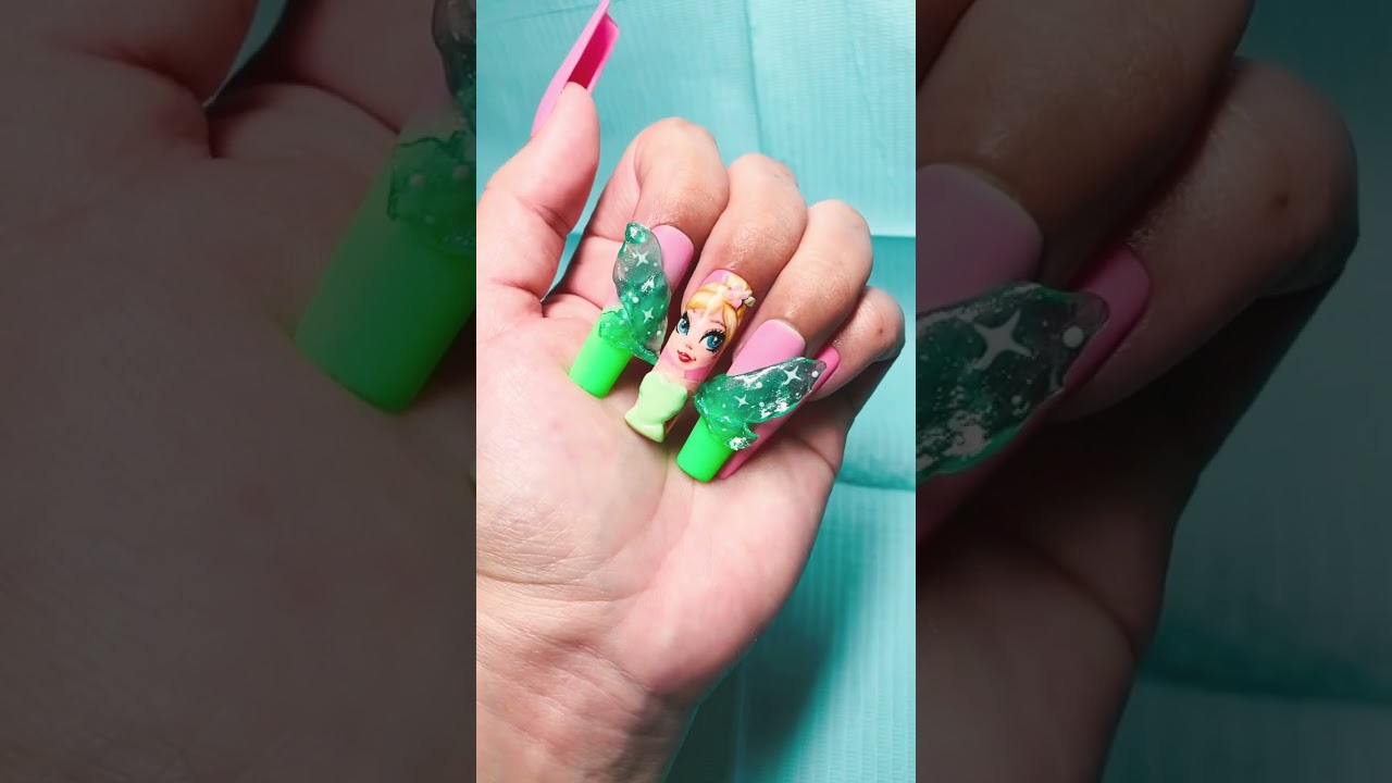 Tinker Bell using Crisania Neri sculpting gels 💚🧚🏼 