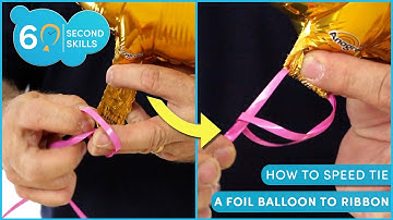 How to Speed Tie a Foil Balloon - 60 Second Skills #shorts