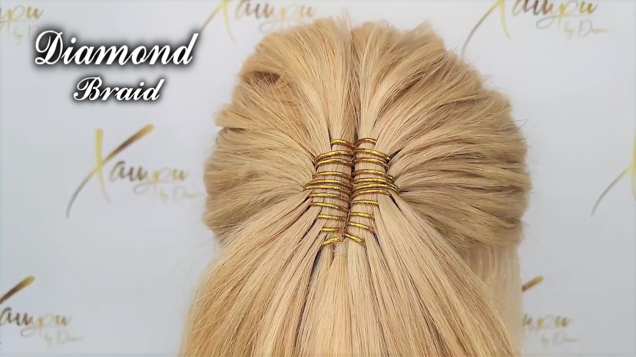 How To: Diamond Braid With Golden Rope Tutorial. - YouTube