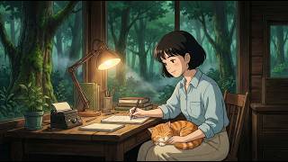 Cozy Forest Cabin 🌲 Lofi Smooth Jazz Mix for Deep Work, Writing & Creative Focus
