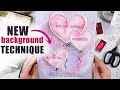 Super EASY WAY to make Background - Valentine&#39;s Journal Page using Watercolours