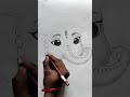 How to draw little ganesha god sketch ✍️#drowing