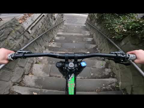 ⁣Insane BMX Freeride downward steps w/GoPro