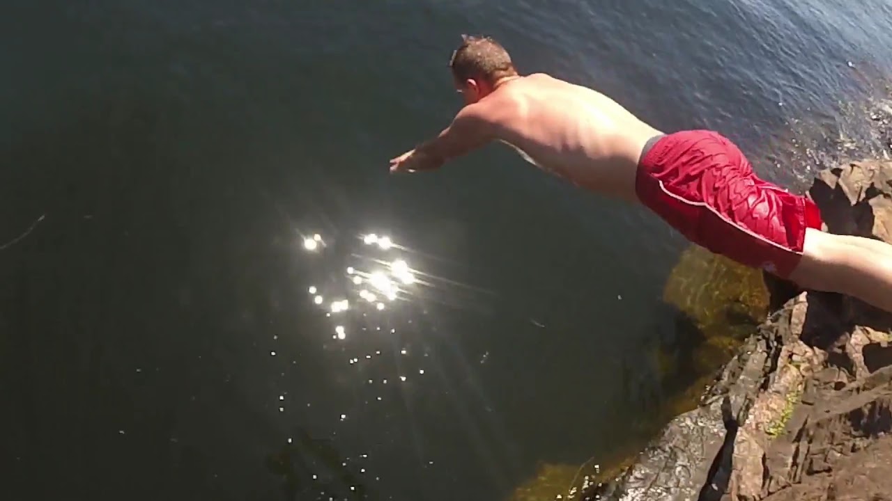 Cliff Jumping in Vermont Lake YouTube