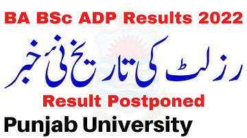 BA BSc ADP Results 2022 PU