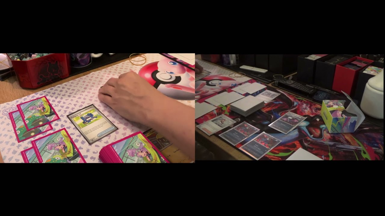 Spiller en kamp mellem team Rocket og Iono+Playing a battle between team rocket and Iono Pokemon irl