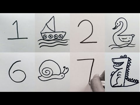 How To Draw Anything From Numbers Easy 9 Drawing From Numbers For Kids 1 9 Youtube