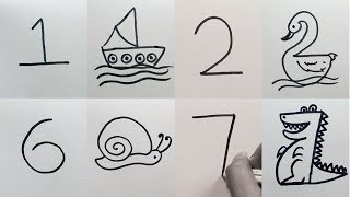 How to Draw Anything from Numbers | Easy 9 Drawing from Numbers for Kids 19