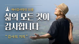 인생이 잘 안 풀릴때 [매사감사명상🧘🏻‍♂️10분] 삶의 모든 것이 감사합니다. 인생의 모든 순간이 감사했습니다.