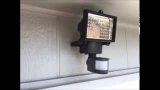 LED Solar Motion Light   Harbor Freight   Quick Install and Demonstration