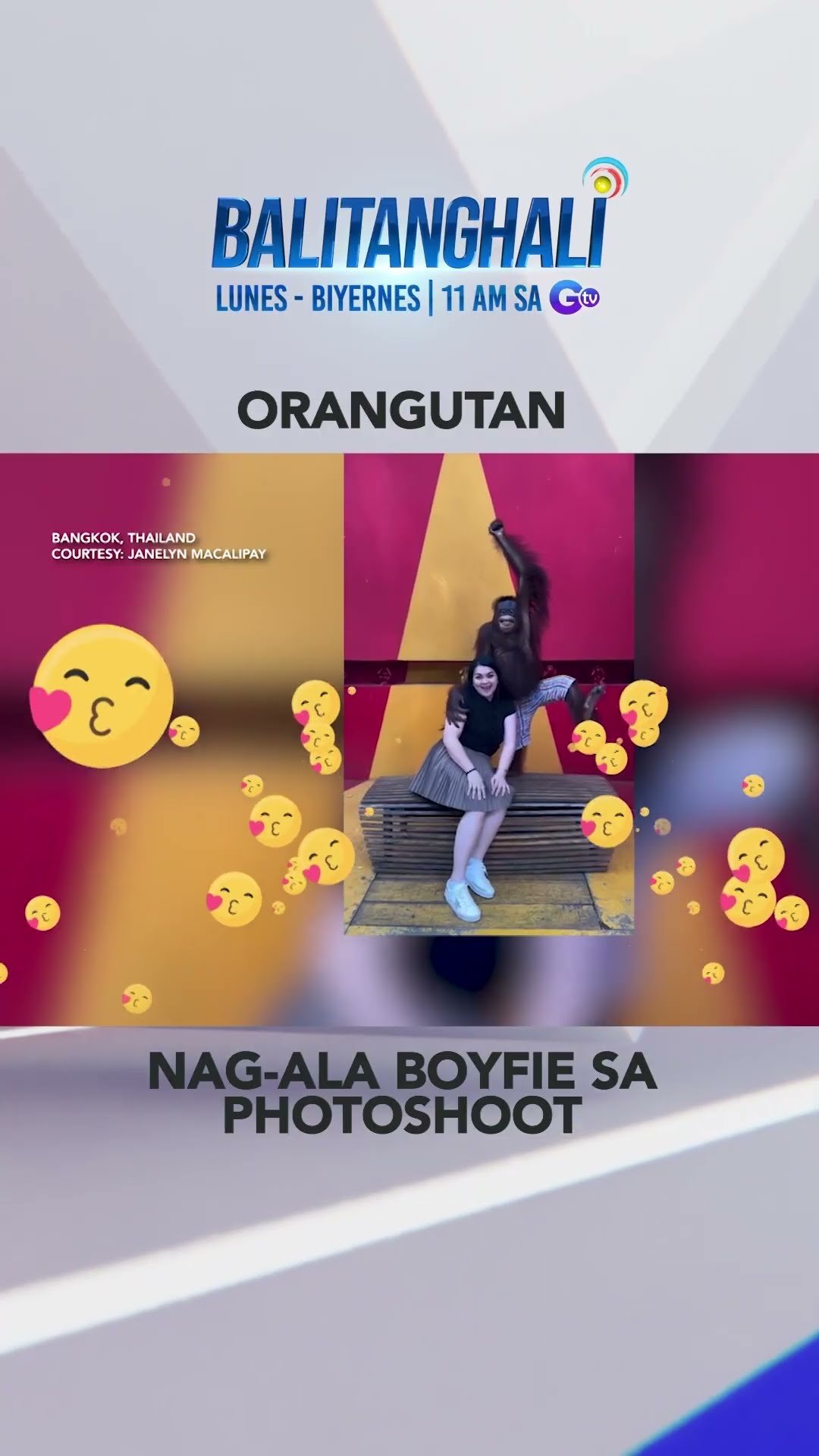 Orangutan sa isang zoo, naki-pose ala-couple sa isang Pinay biyahero #shorts | Balitanghali