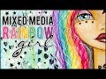 Mixed Media Girl | Neocolor II Crayons & Derwent Inktense Pencils | Mixed Media Art Journal With Me