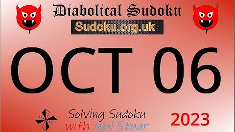 Diabolical Sudoku   October  06, 2023