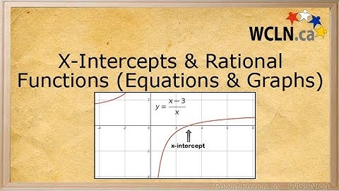 WCLN - Math - X-intercepts & Rational Functions