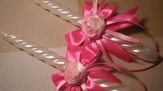 Свечи для свадьбы или венчания. Свадьба в цвете Фуксии,часть 4. / Wedding bride candle Свечи для свадьбы или венчания. Свадьба в цвете Фуксии,часть 4. / Wedding bride candle