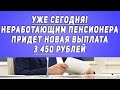 Уже сегодня! Неработающим пенсионера придет новая выплата 3 450 рублей