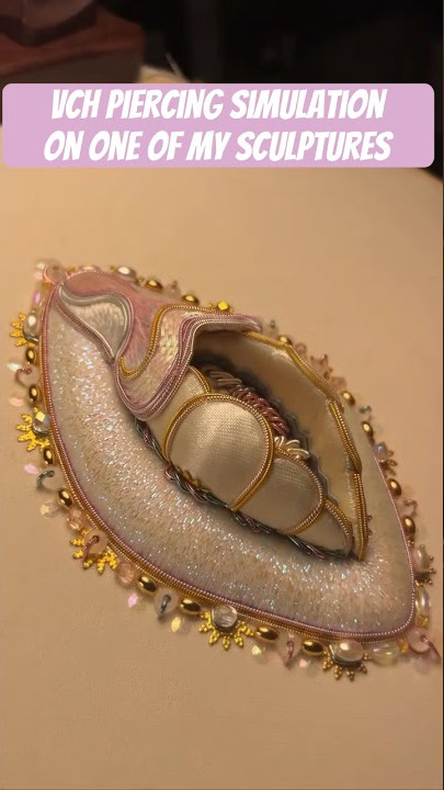 VCH on custom art nouveau sculpture (piercer will not do it this way) #artwork #piercing #sculpture