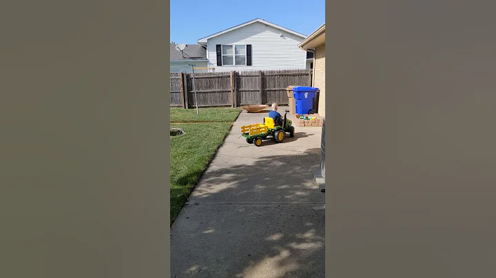 August 29, 2020 Evan driving tractor