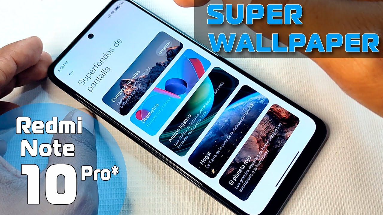 Redmi Note 10 y 10 Pro - Super WallPaper //FACÍL y RÁPIDO// - YouTube