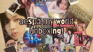 💌распаковка альбомов aespa my world!/ smini, intro, zine ver