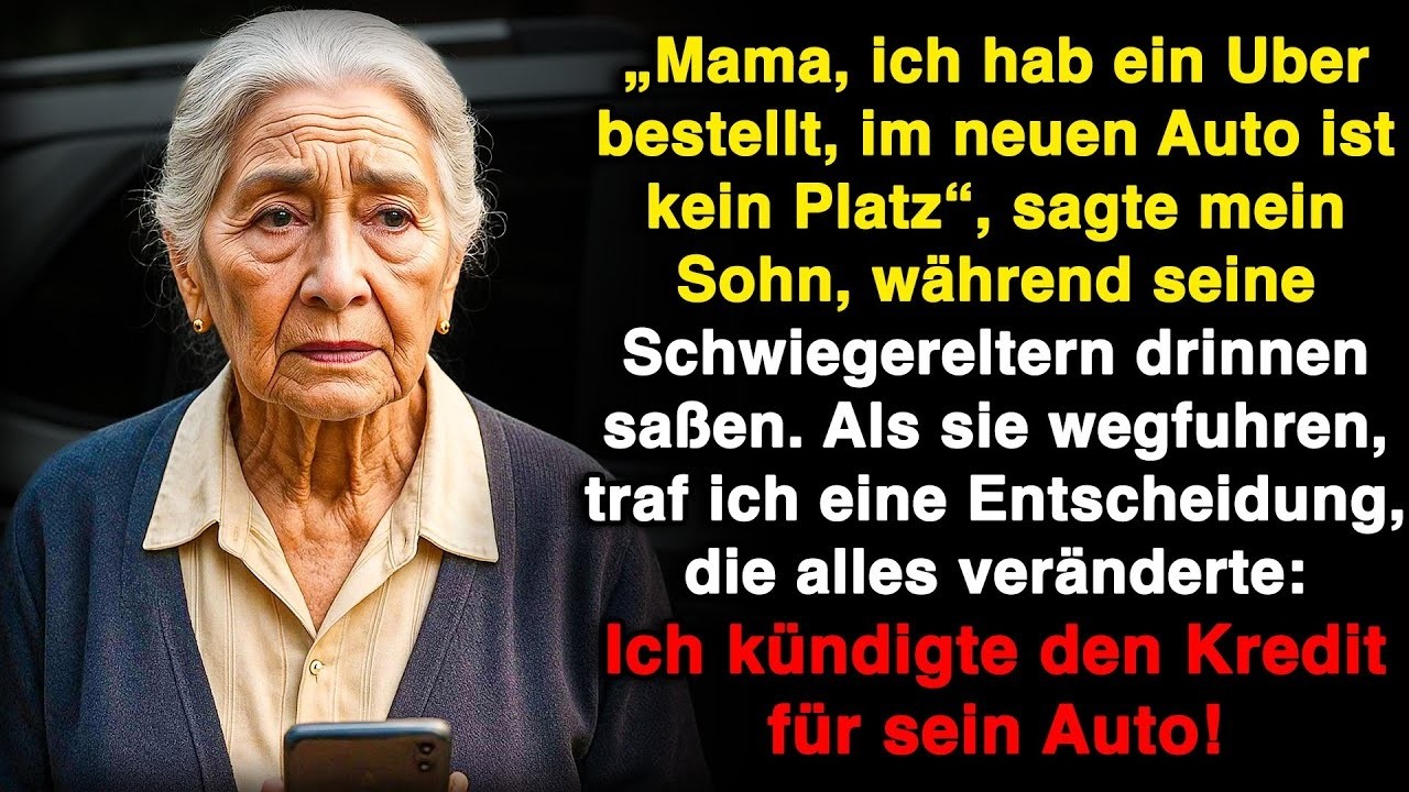 „Uber ist voll!“, sagte mein Sohn, der die Schwiegermutter mitnahm – wer hat das Auto bezahlt