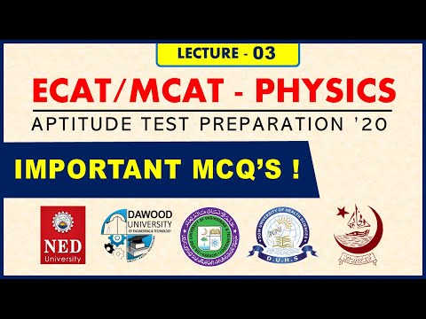 ECAT/MDCAT Aptitude Test Preparation || (PHYSICS)  || Lec-03 (Urdu/Hindi)