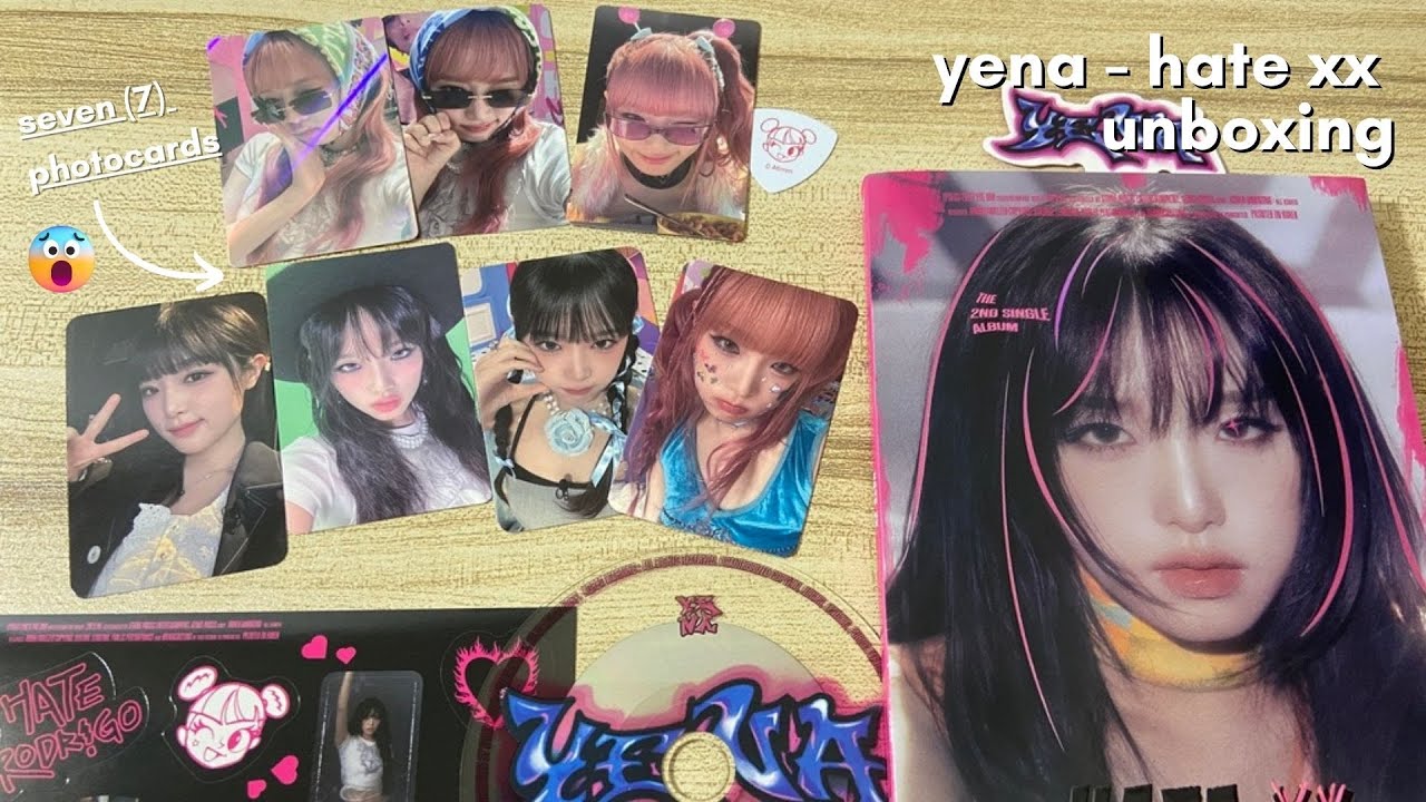 YENA - 2nd Single Album [HATE XX] Unboxing with Apple Music Pre-Order Benefit | ASMR | Hate Rodrigo