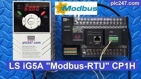 PLC Omron "Modbus RTU" LS iG5A VFD Tutorial