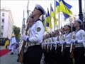 Рота почетного караула и Янукович. День Флага Украины